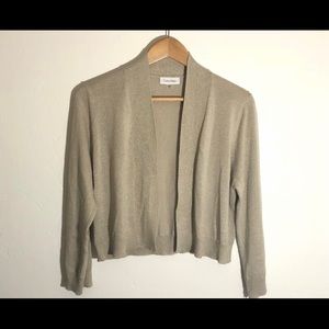 CALVIN KLEIN • Gold Cardigan/shrug • XL
